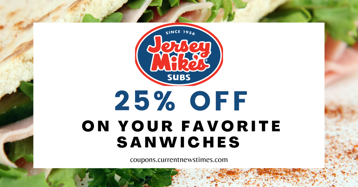 Jersey Mike Promo Code 25 Off